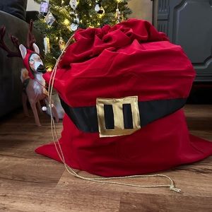 Handmade XL velvet drawstring Santa’s gift sack, 29”x40” 🎅🏼